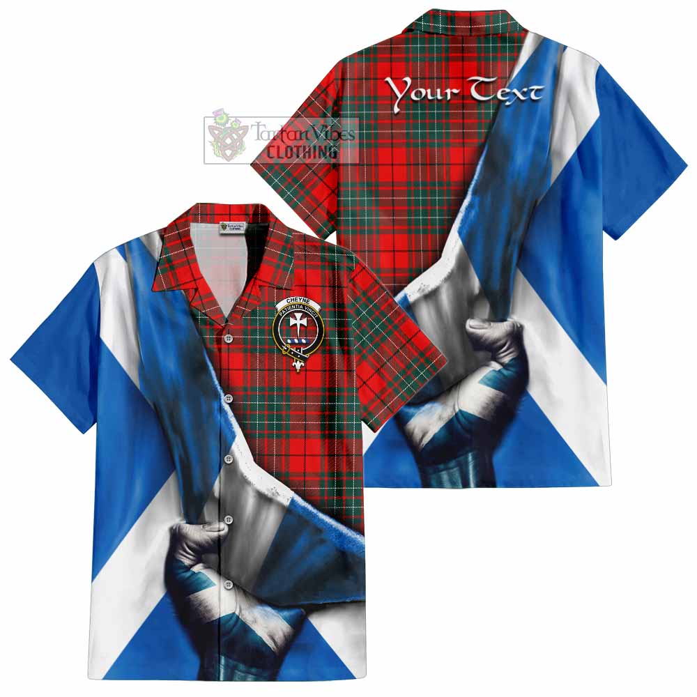 Cheyne Tartan Hawaiian Shirt with Family Crest Scotland Patriotic Style - Tartan Vibes Clothing