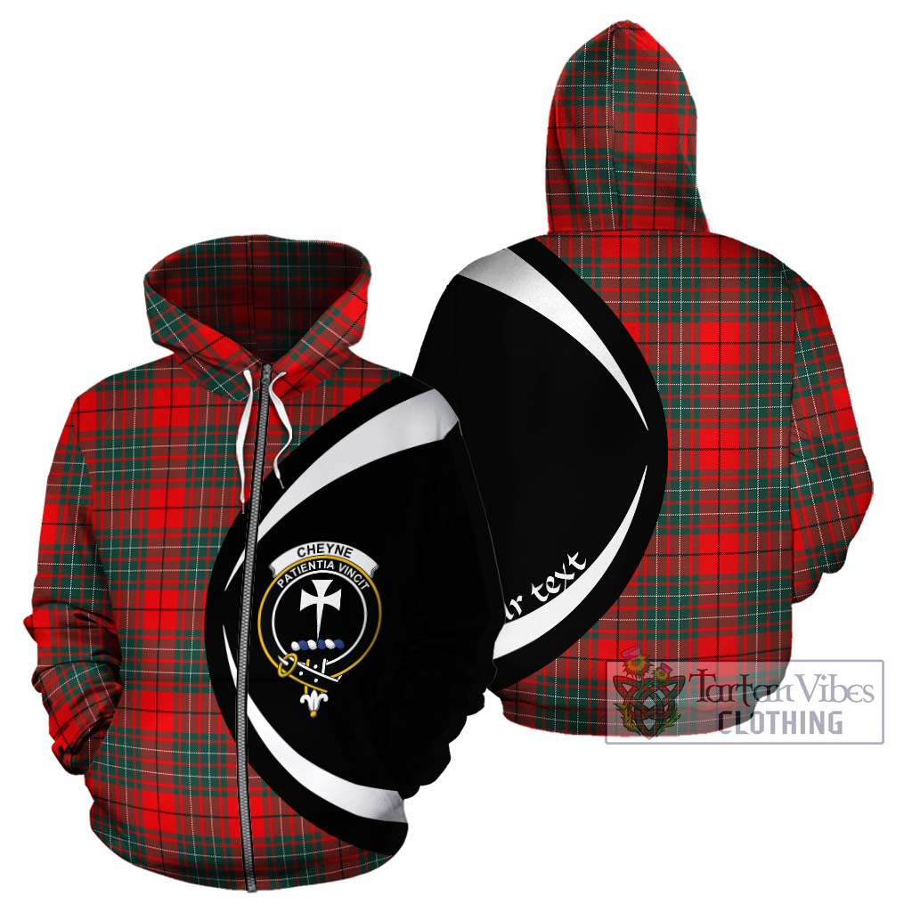 Cheyne Tartan Hoodie with Family Crest Circle Style - Tartan Vibes Clothing