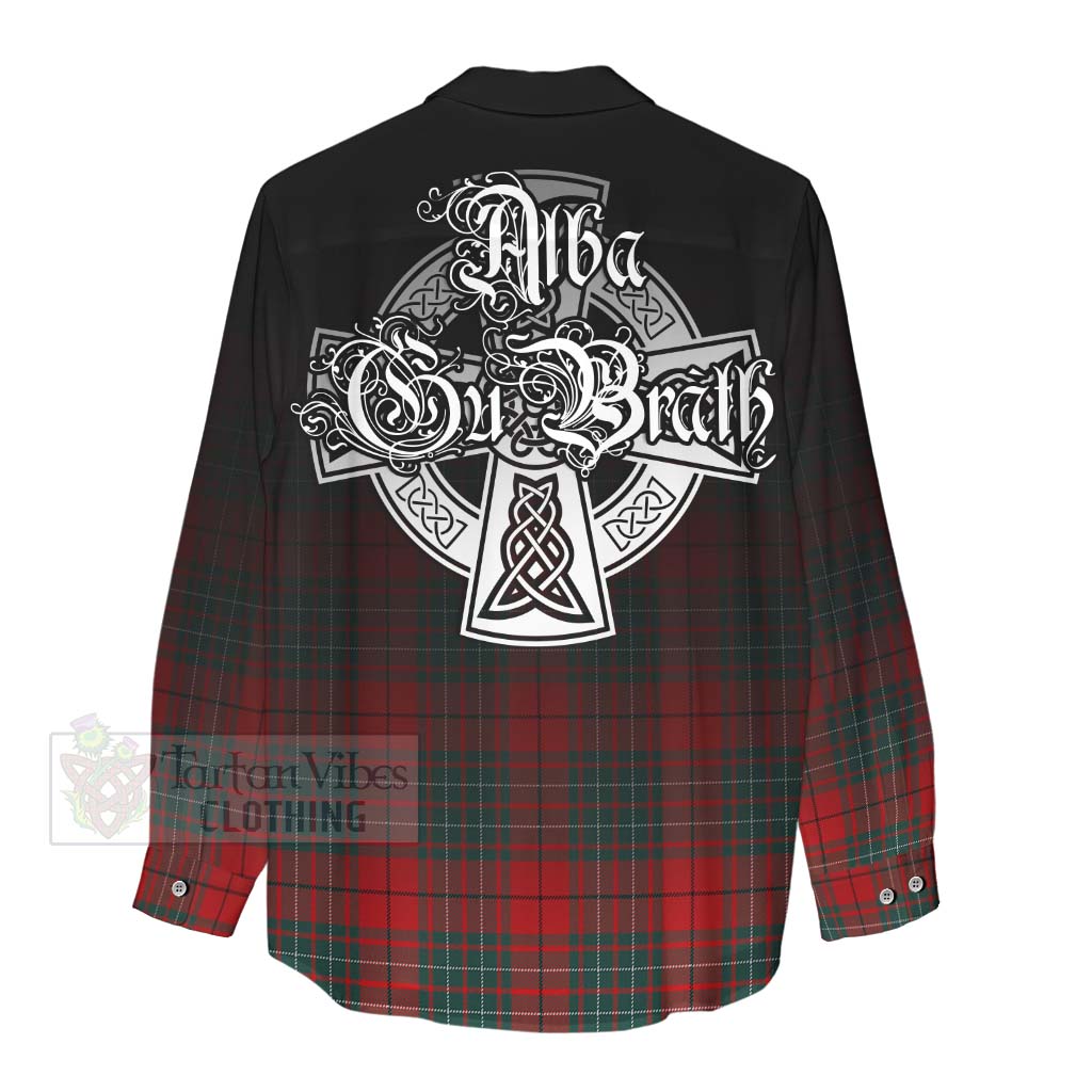 Cheyne Tartan Women's Casual Shirt Featuring Alba Gu Brath Family Crest Celtic Inspired - Tartan Vibes Clothing