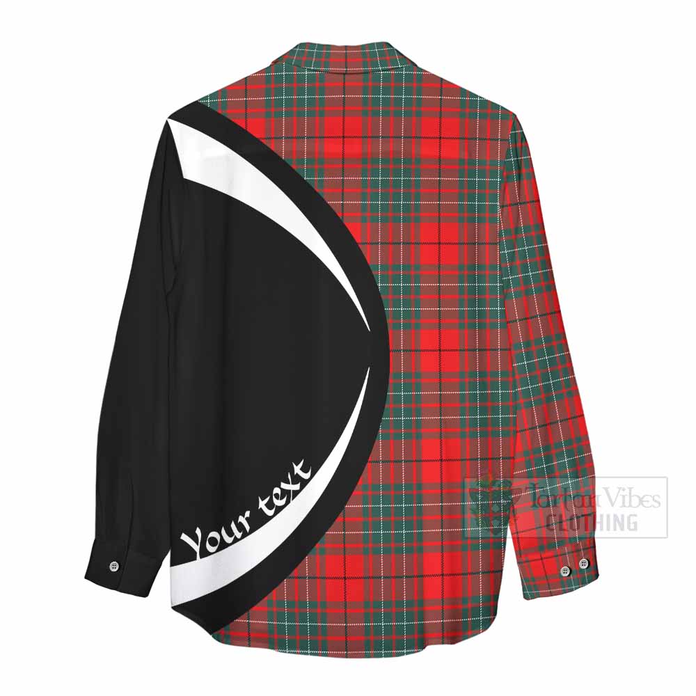 Cheyne Tartan Women's Casual Shirt with Family Crest Circle Style - Tartan Vibes Clothing