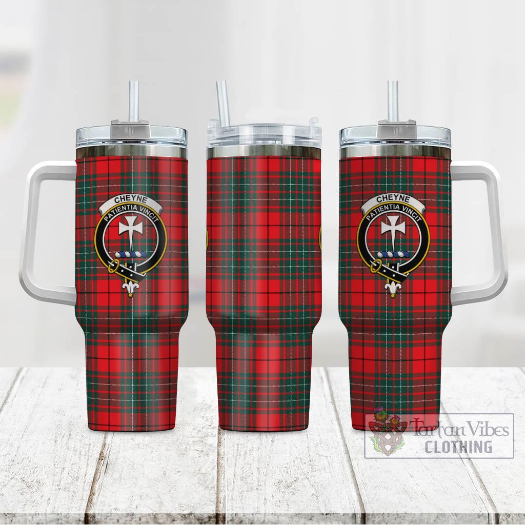 Cheyne Tartan Tumbler with Handle with Family Crest - Tartan Vibes Clothing
