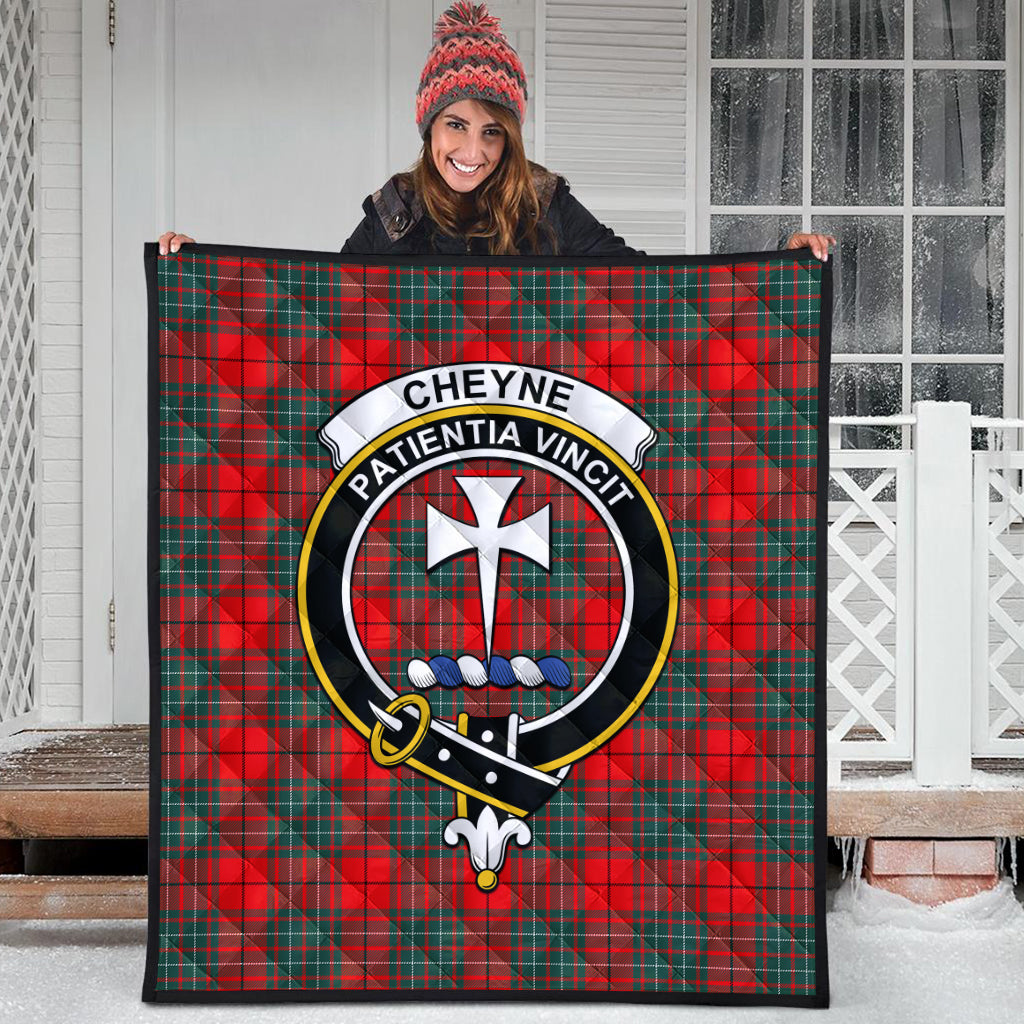 cheyne-tartan-quilt-with-family-crest