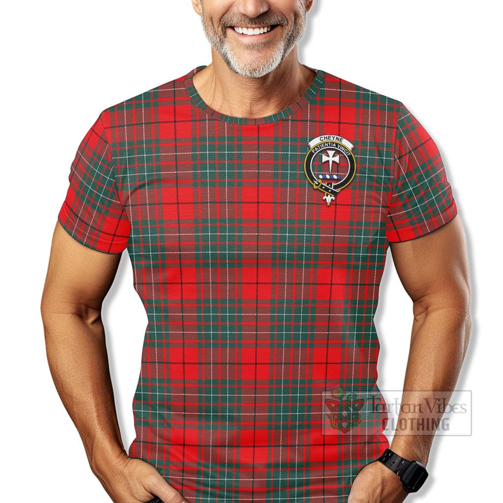 Cheyne Tartan T-Shirt with Family Crest Celtic Skull Style - Tartan Vibes Clothing