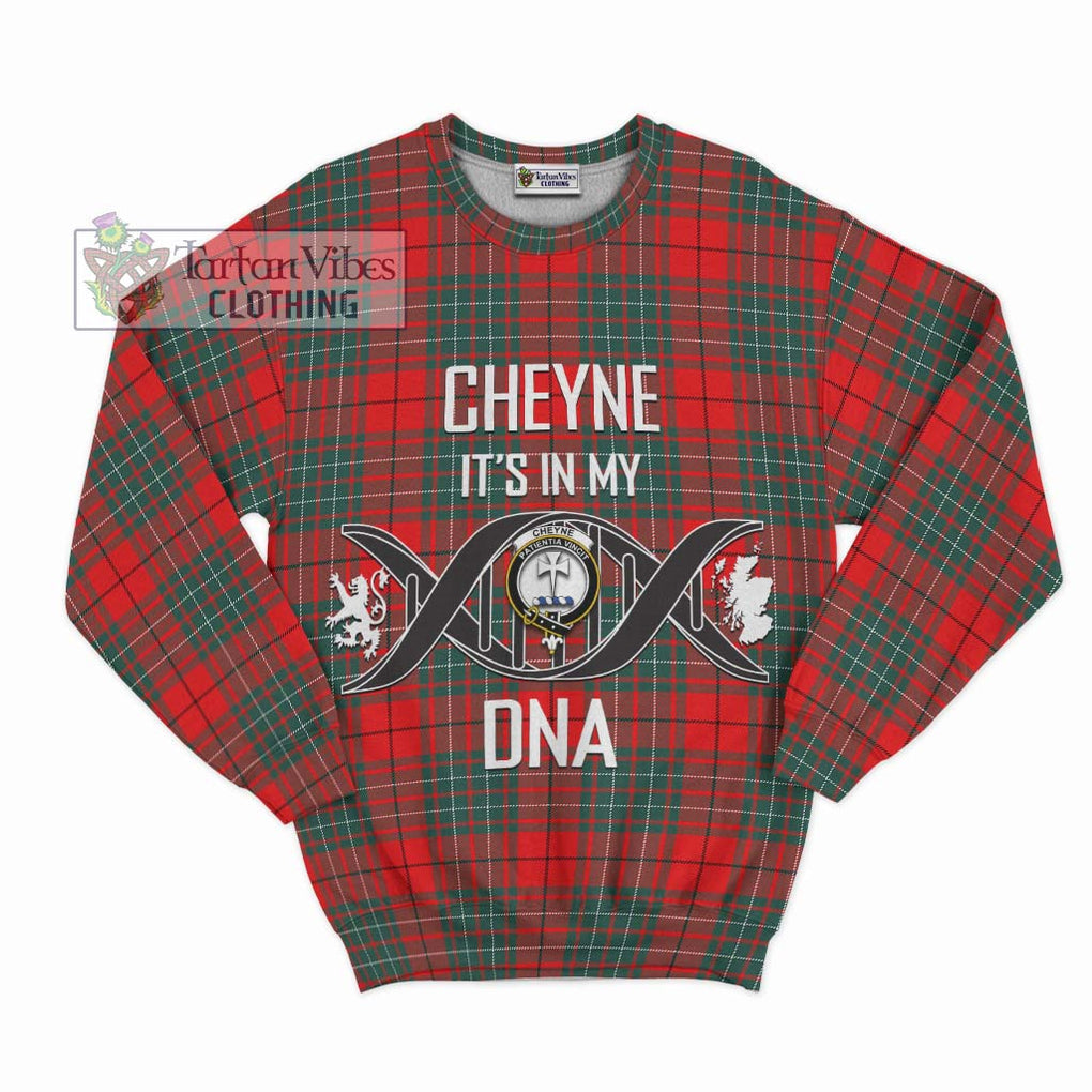 Cheyne Tartan Sweatshirt with Family Crest DNA In Me Style - Tartan Vibes Clothing