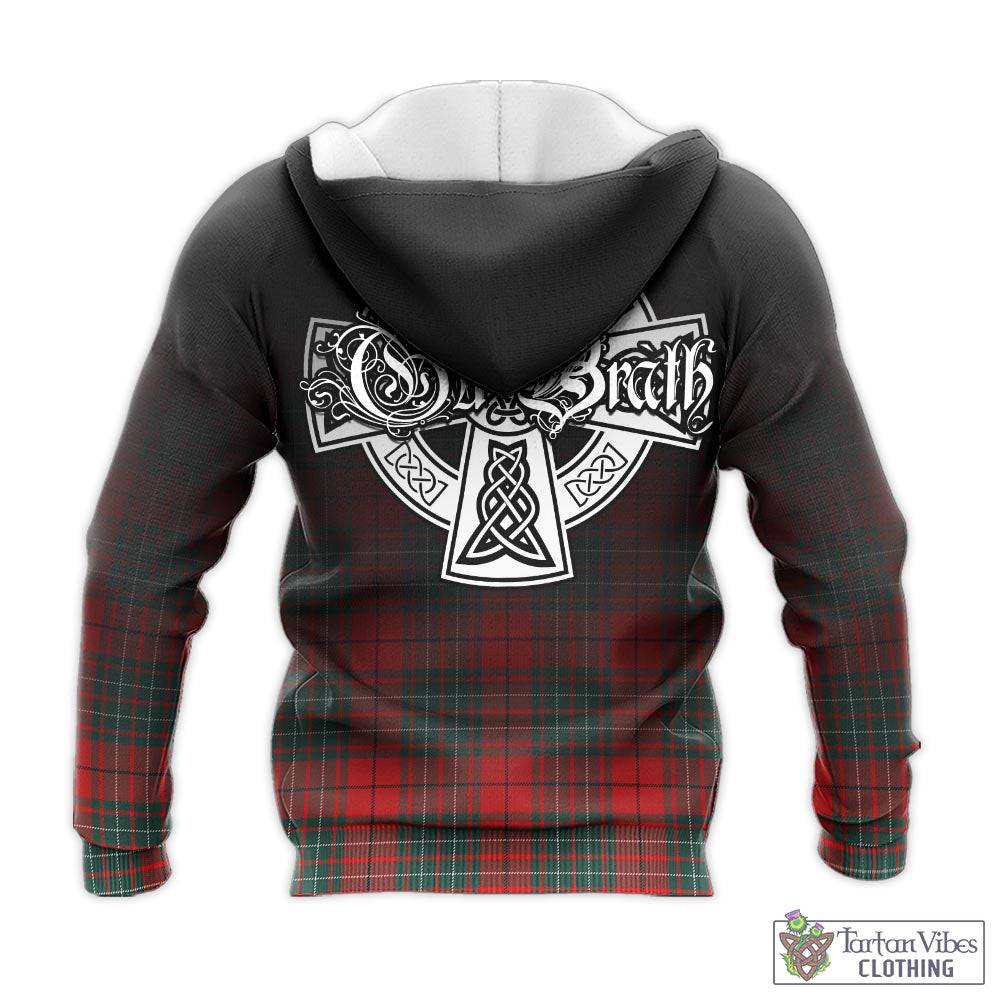 Tartan Vibes Clothing Cheyne Tartan Knitted Hoodie Featuring Alba Gu Brath Family Crest Celtic Inspired