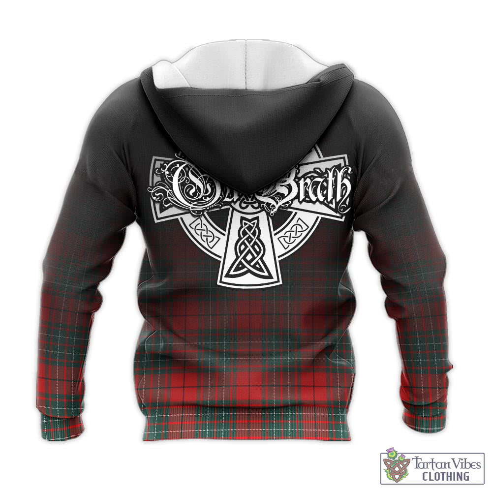 Cheyne Tartan Knitted Hoodie Featuring Alba Gu Brath Family Crest Celtic Inspired - Tartan Vibes Clothing