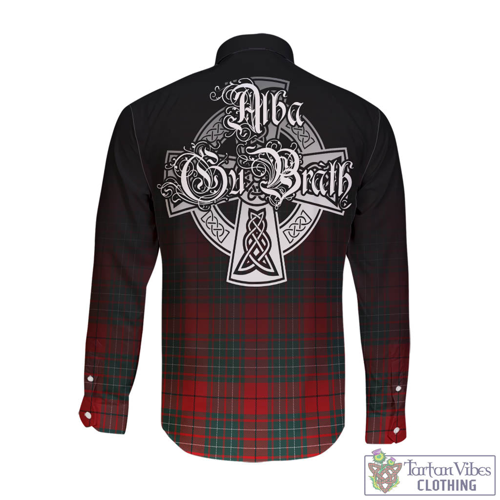 Cheyne Tartan Long Sleeve Button Up Featuring Alba Gu Brath Family Crest Celtic Inspired - Tartan Vibes Clothing