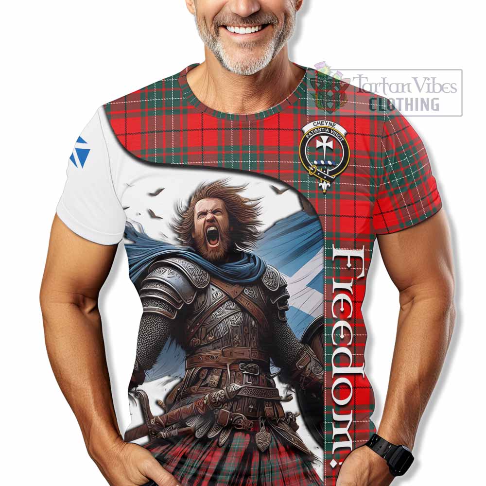 Cheyne Crest Tartan T-Shirt Inspired by the Freedom of Scottish Warrior - Tartan Vibes Clothing