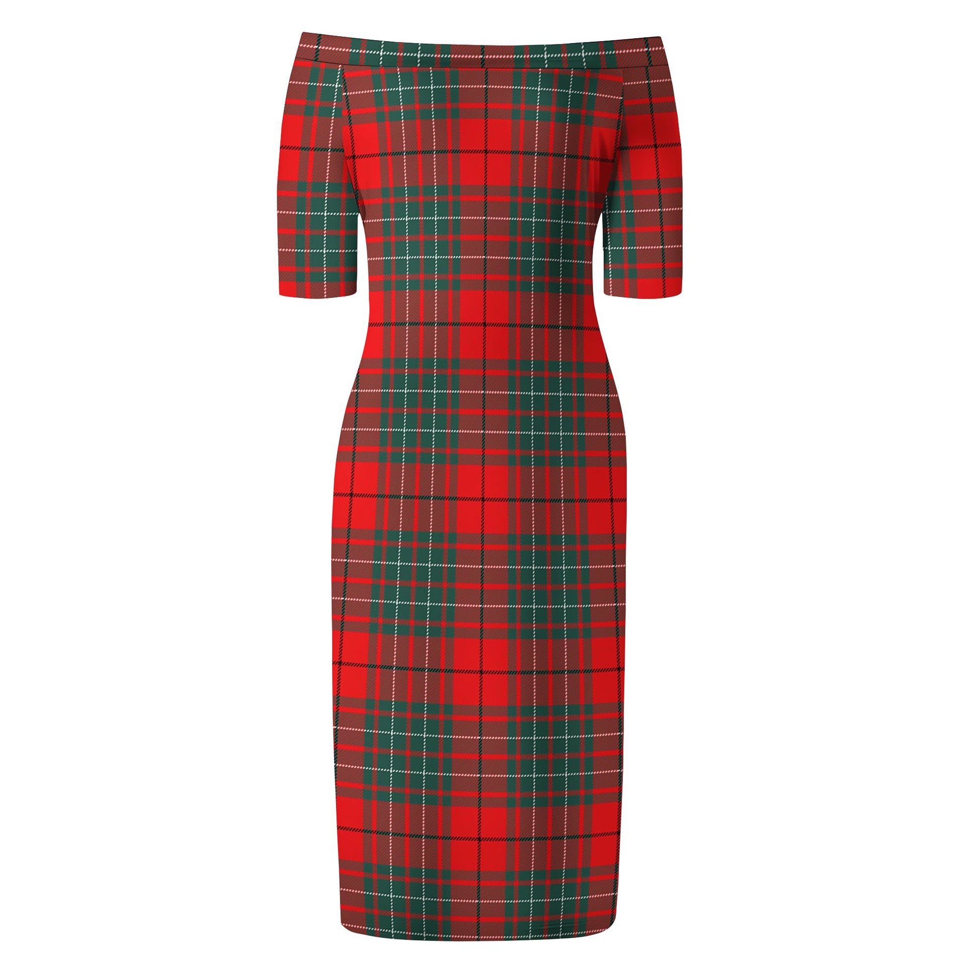 Cheyne Tartan Off Shoulder Lady Dress - Tartan Vibes Clothing