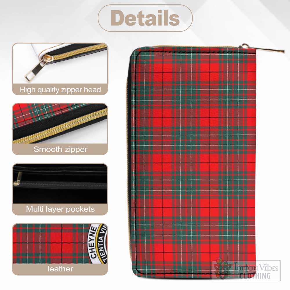 Cheyne Tartan Women's Leather Wallet with Family Crest - Tartan Vibes Clothing