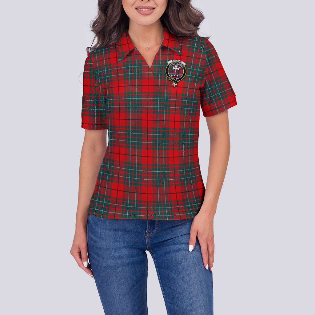 cheyne-tartan-polo-shirt-with-family-crest-for-women