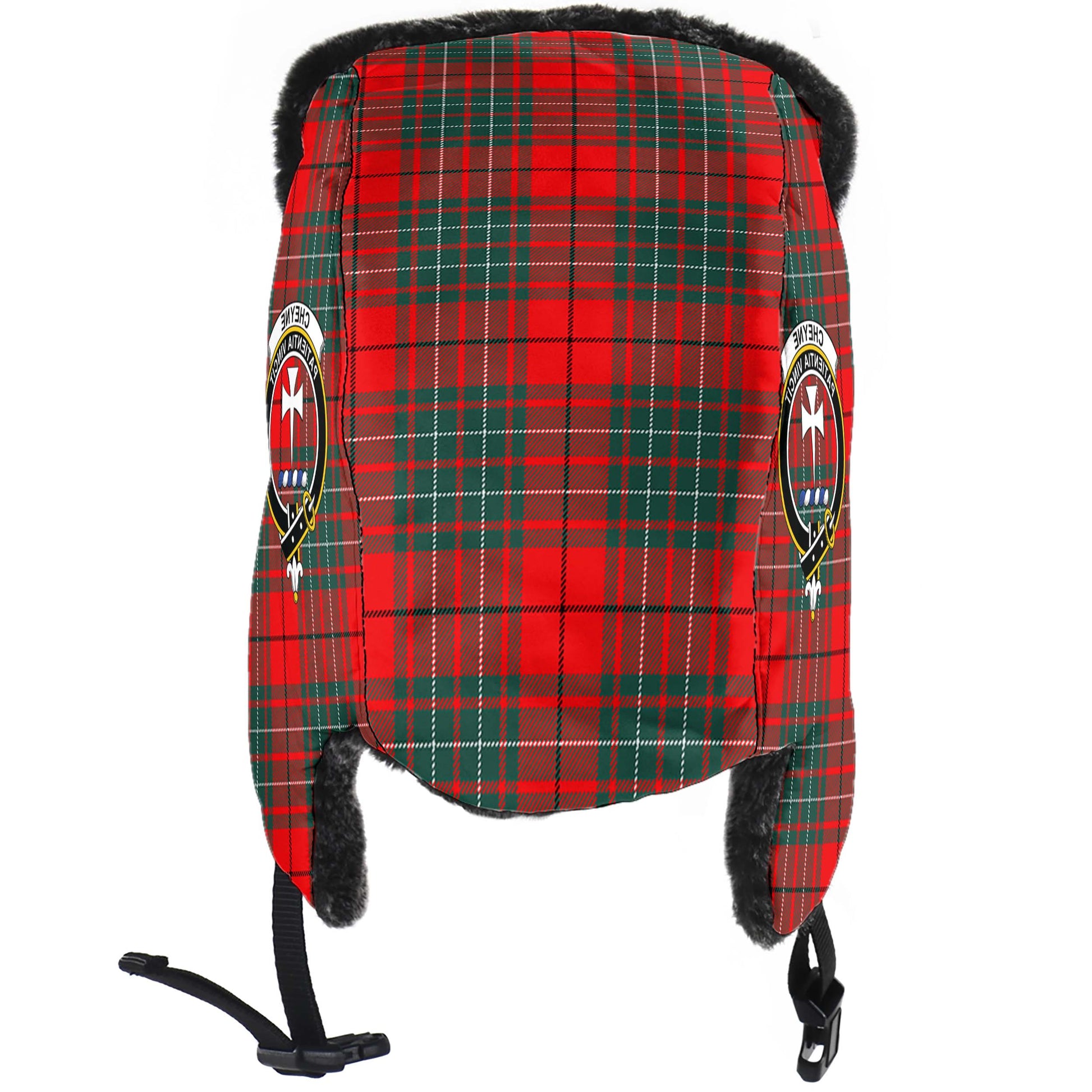 Cheyne Tartan Winter Trapper Hat with Family Crest - Tartan Vibes Clothing