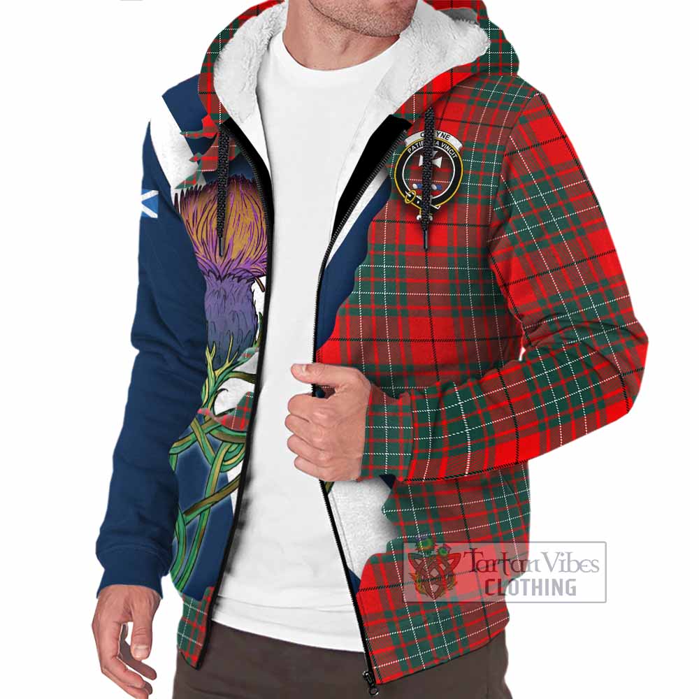 Cheyne Tartan Family Crest Sherpa Hoodie Scottish Thistle Celtic Inspired - Tartan Vibes Clothing