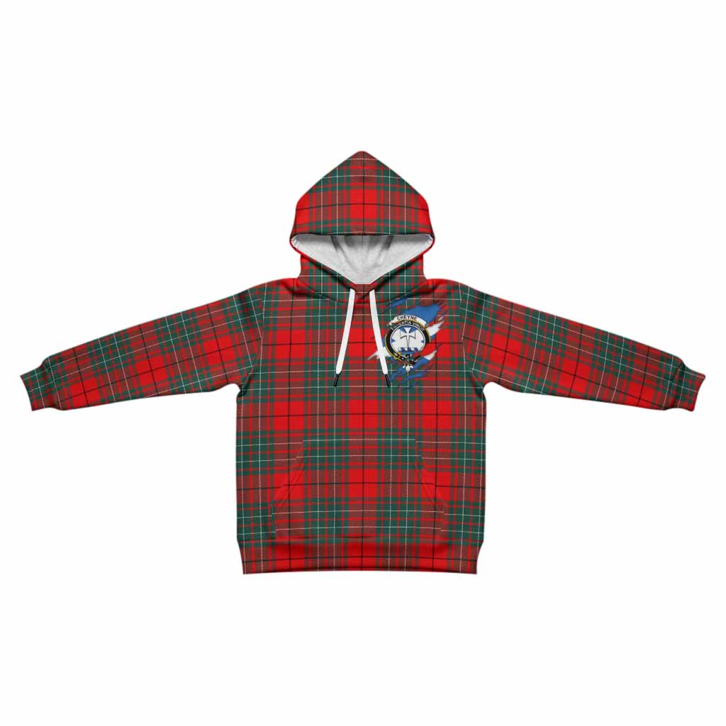 Cheyne Clan Crest In Me Tartan Kid Hoodie Scotland Flag Style