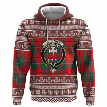 Cheyne Clan Tartan Christmas Hoodie with Family Crest - Tartan Vibes Clothing