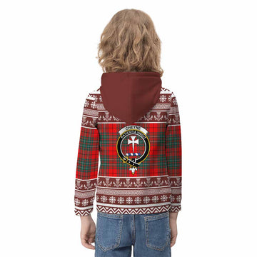 Cheyne Clan Tartan Christmas Kid Hoodie with Family Crest - Tartan Vibes Clothing
