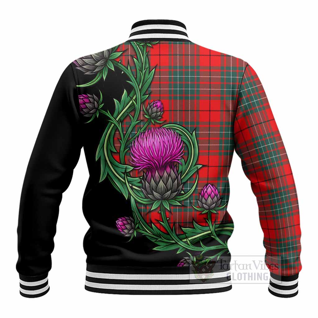 Cheyne Tartan Baseball Jacket Resilient Scottish Thistle - Tartan Vibes Clothing