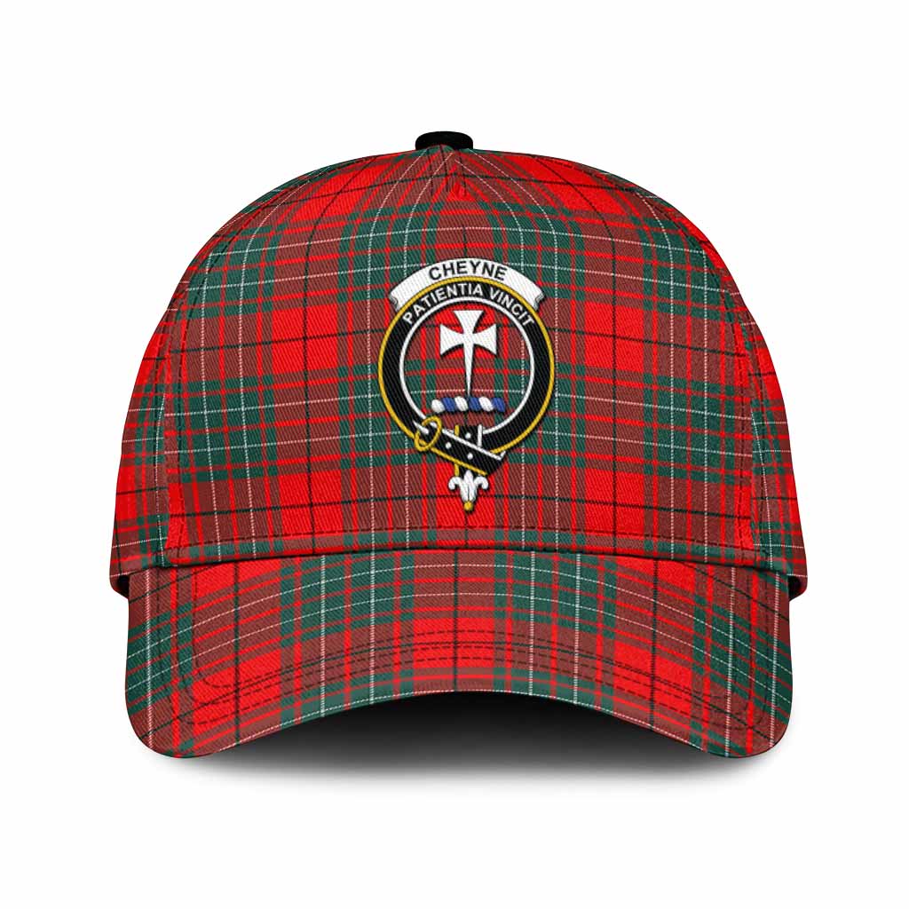 Cheyne Tartan Classic Cap with Family Crest