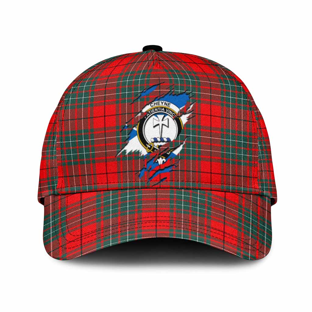 Cheyne Tartan Classic Cap with Family Crest In Me Style