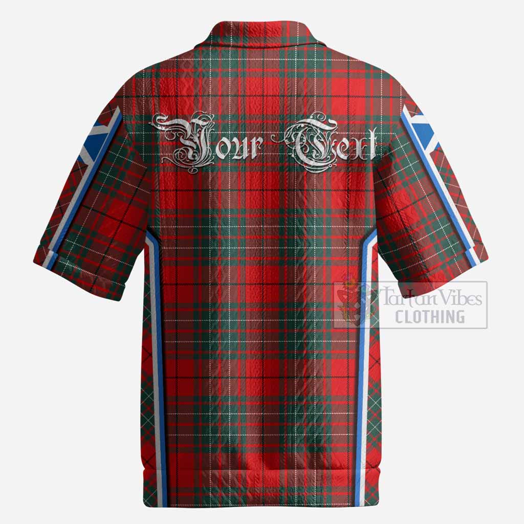 Cheyne Tartan Crest Men’s Polo Sweater Top Scotland Coat of Arm Flag Style