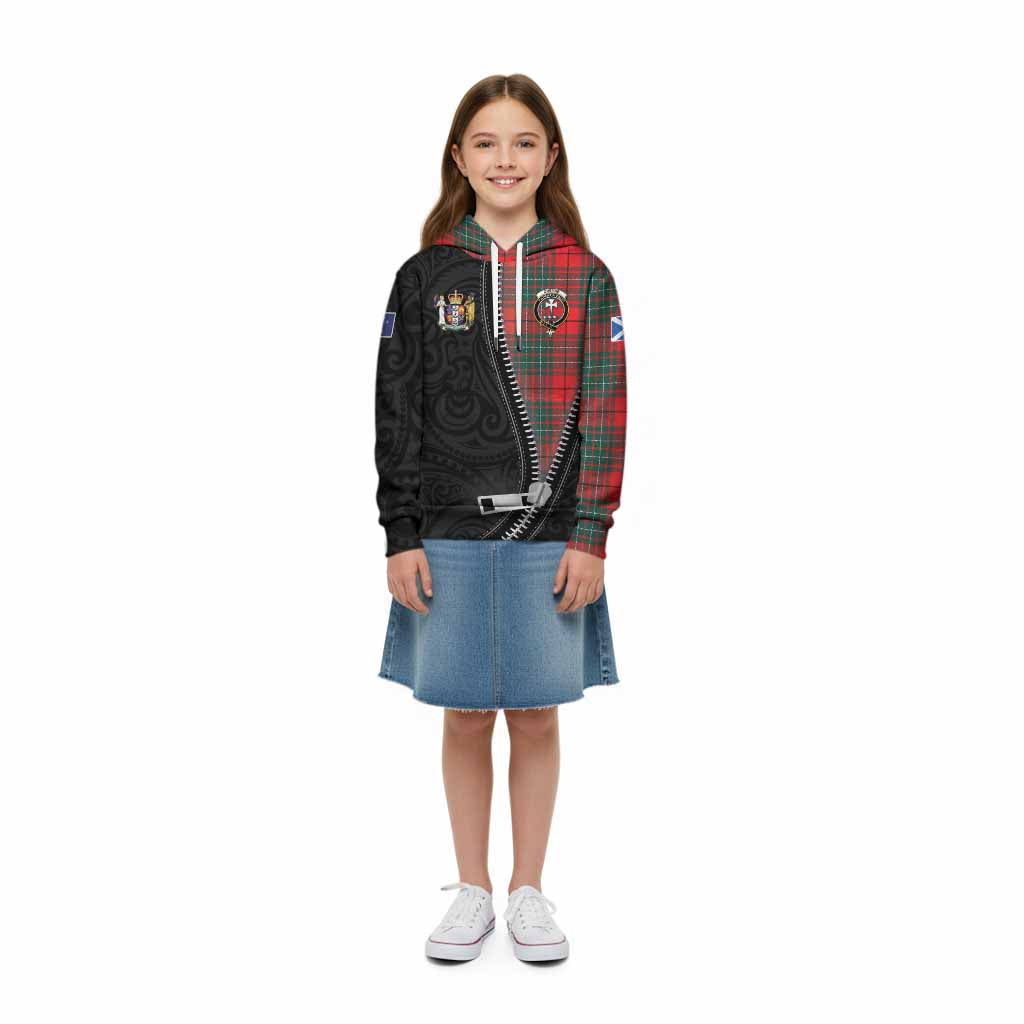 Cheyne Tartan Kid Hoodie New Zealand Pattern Unique Zipper Stylized