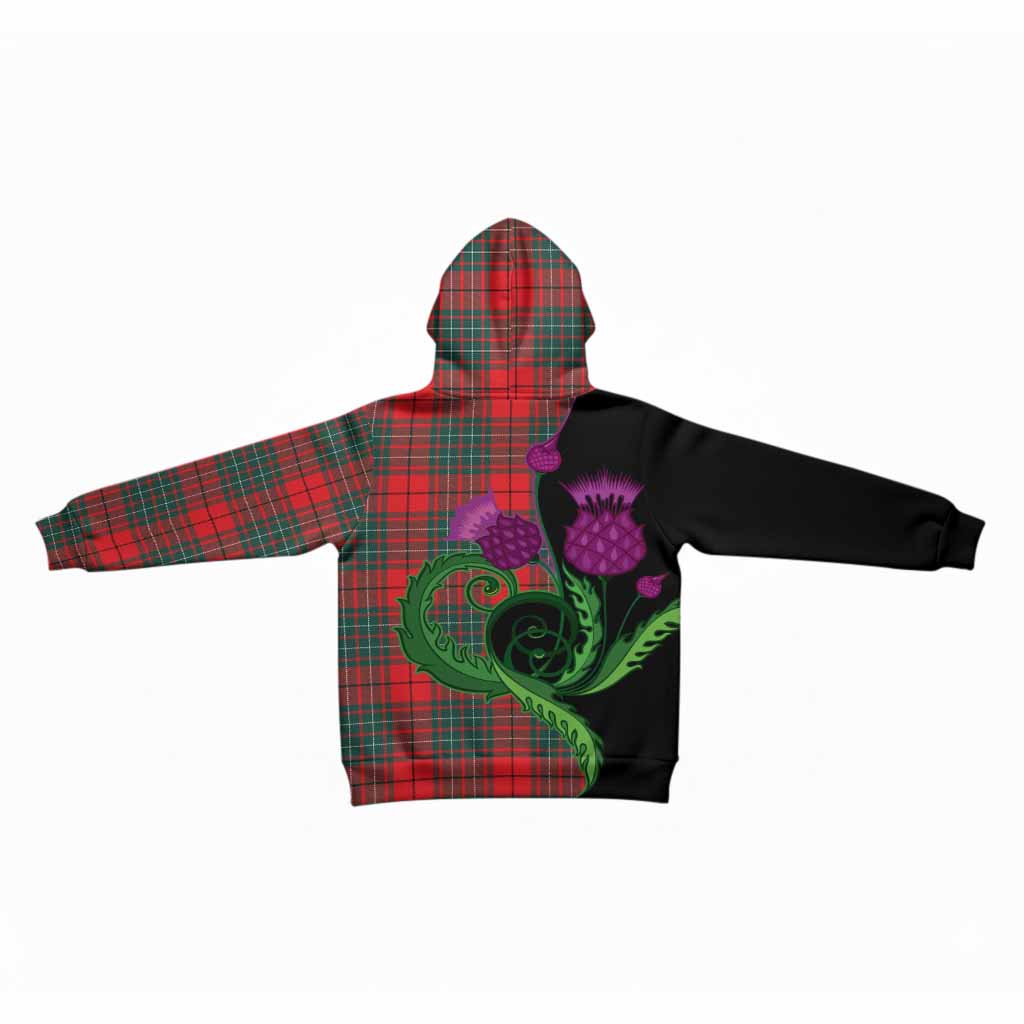 Cheyne Tartan Kid Hoodie Traditional Scottish Thistle