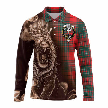 Cheyne Tartan Long Sleeve Polo Shirt Roaring Lion Heritage