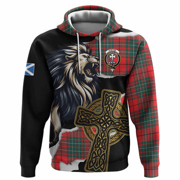 Cheyne Tartan Scottish Hoodie Lion Celtic Heritage