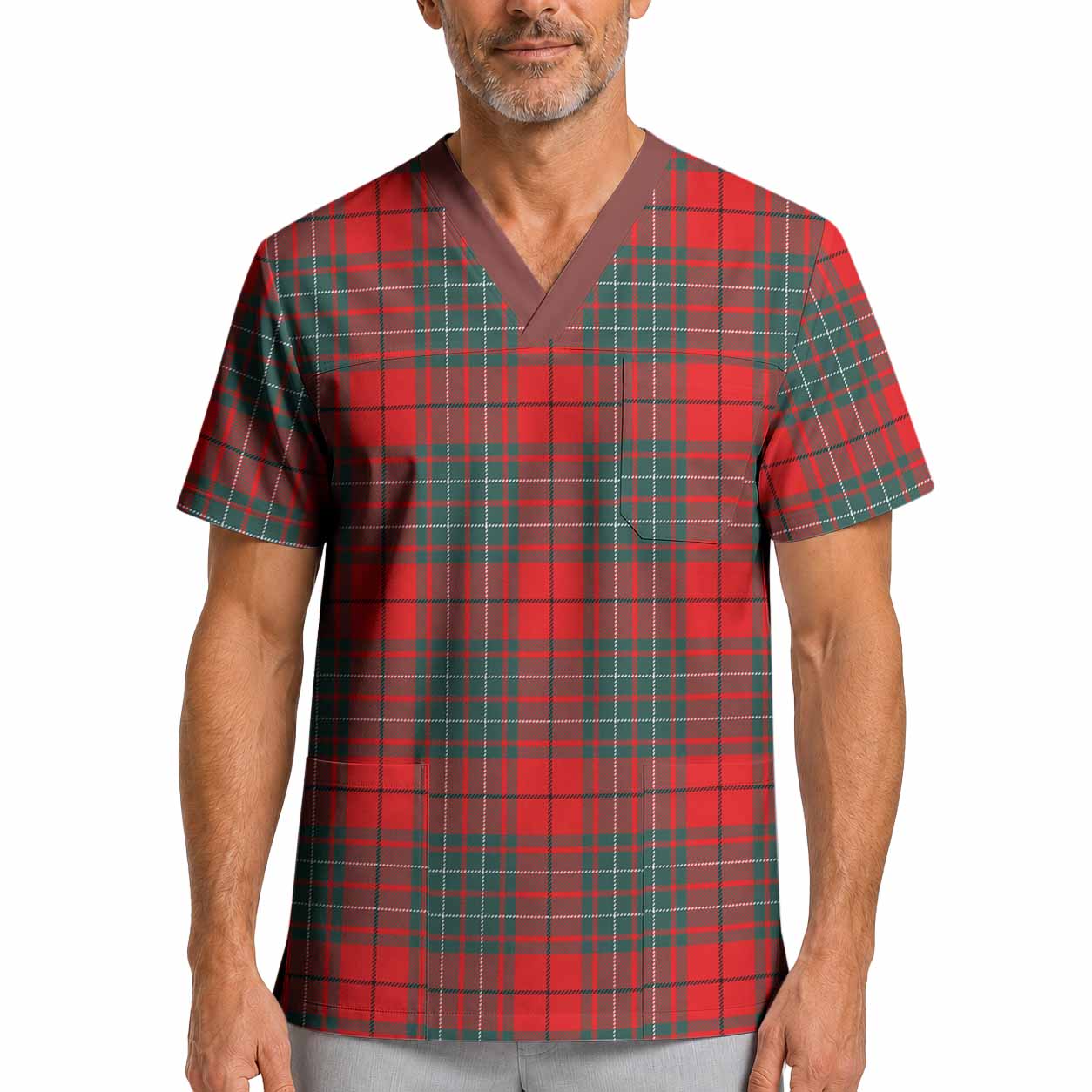 Cheyne Tartan Scrub Top XL - Tartan Vibes Clothing
