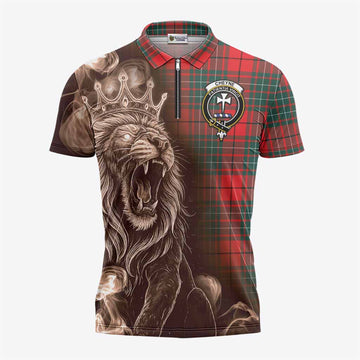 Cheyne Tartan Zipper Polo Shirt Roaring Lion Heritage
