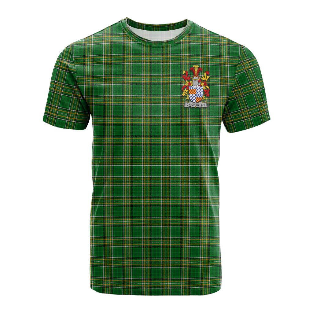 Chichester Irish Clan Tartan Cotton T-shirt with Coat of Arms Kid's Shirt - Tartan Vibes Clothing