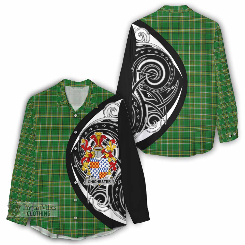 Chichester Irish Clan Women's Casual Shirt Celtic Circle Style - Tartan Vibes Clothing