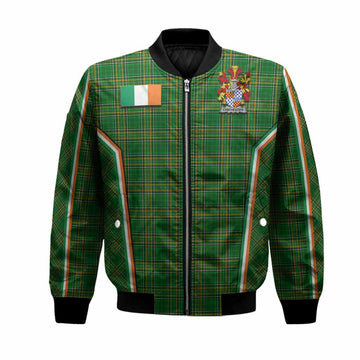 Chichester Irish Clan Coat of Arm Tartan Bomber Jacket Flag Style