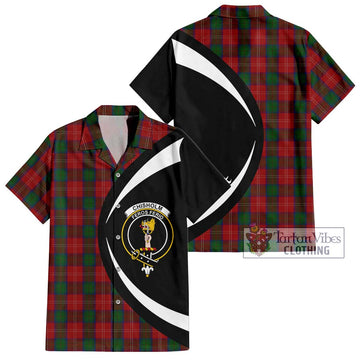 Chisholm Tartan Hawaiian Shirt with Family Crest Circle Style