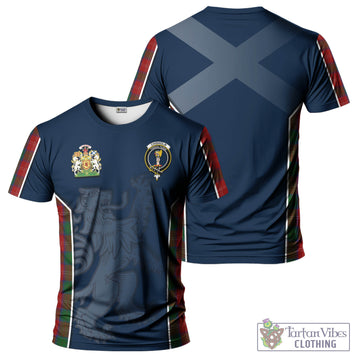 Chisholm Tartan T-Shirt with Family Crest and Lion Rampant Vibes Sport Style