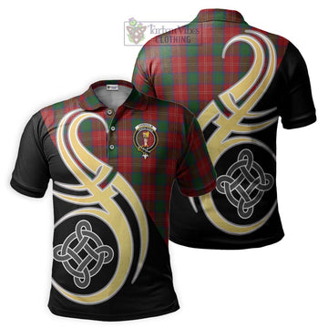 Chisholm Tartan Polo Shirt with Family Crest and Celtic Symbol Style Kid - Tartan Vibes Clothing