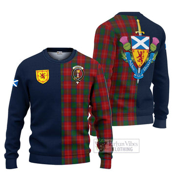 Chisholm Tartan Ugly Sweater Alba with Scottish Lion Royal Arm Half Style