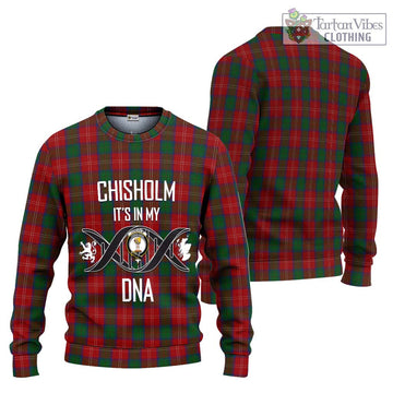 Chisholm Tartan Ugly Sweater with Family Crest DNA In Me Style