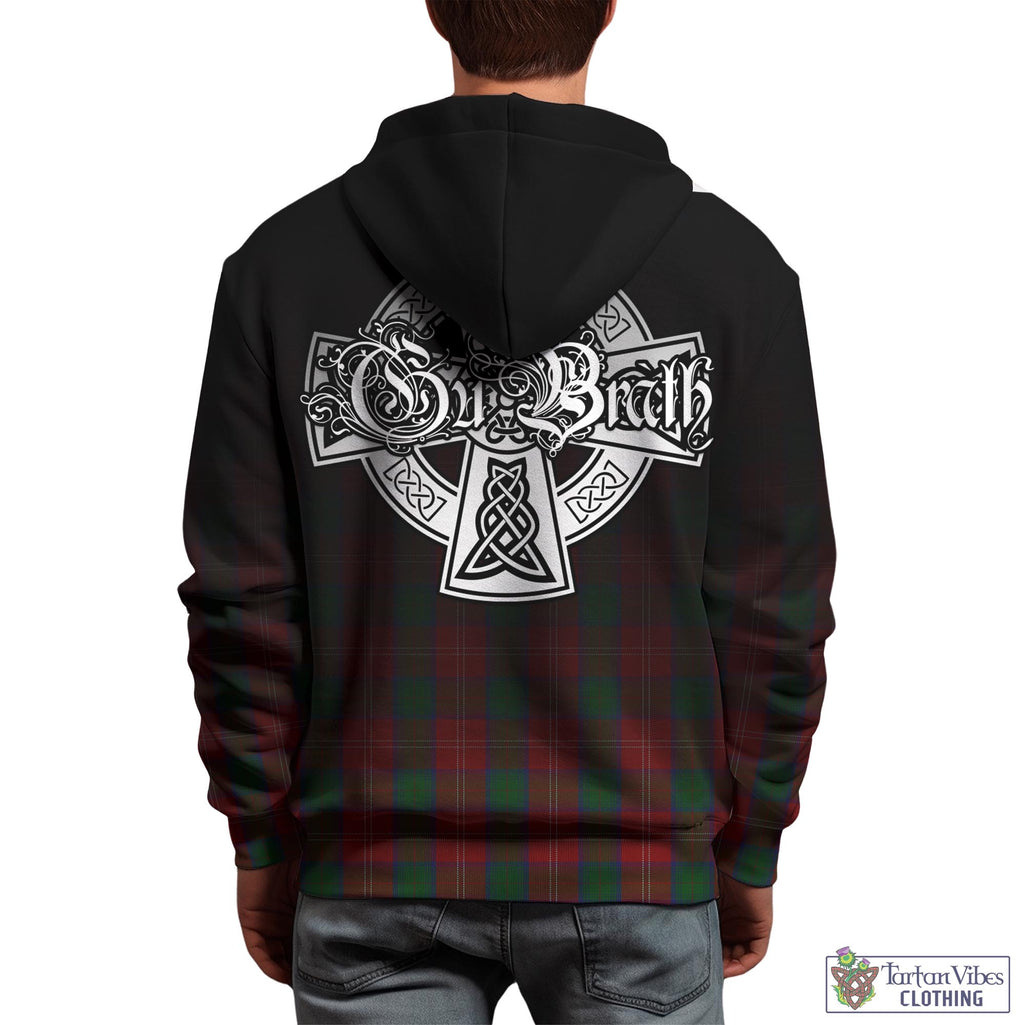Tartan Vibes Clothing Chisholm Tartan Hoodie Featuring Alba Gu Brath Family Crest Celtic Inspired