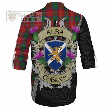 Tartan Vibes Clothing Chisholm Tartan Family Crest Ghillie Kilt Shirt Lion Rampant Royal Thistle Shield Celtic Inspired