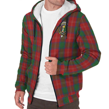 Chisholm Tartan Sherpa Hoodie with Family Crest