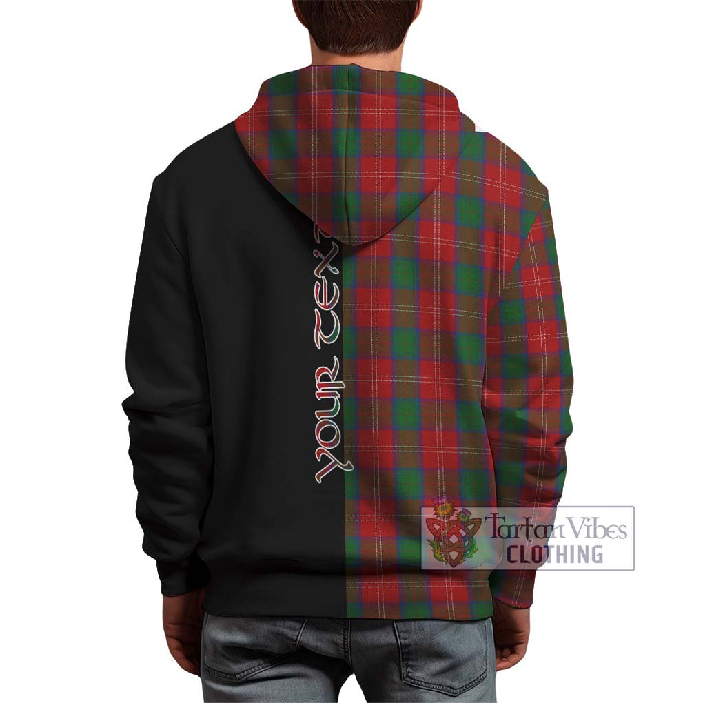 Chisholm Tartan Hoodie with Family Crest and Half Of Me Style - Tartanvibesclothing Shop
