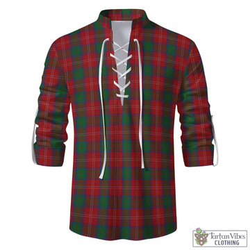 Chisholm Tartan Men's Scottish Traditional Jacobite Ghillie Kilt Shirt
