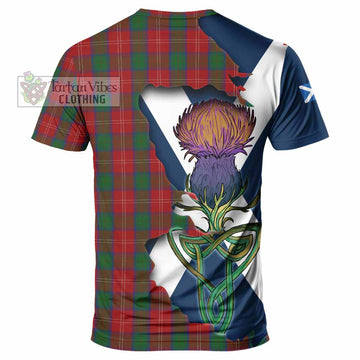 Chisholm Tartan Family Crest T-Shirt Scottish Thistle Celtic Inspired