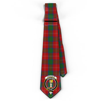 Chisholm Tartan Classic Necktie with Family Crest