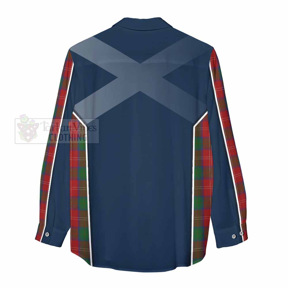 Tartan Vibes Clothing Chisholm Tartan Women's Casual Shirt with Family Crest and Lion Rampant Vibes Sport Style