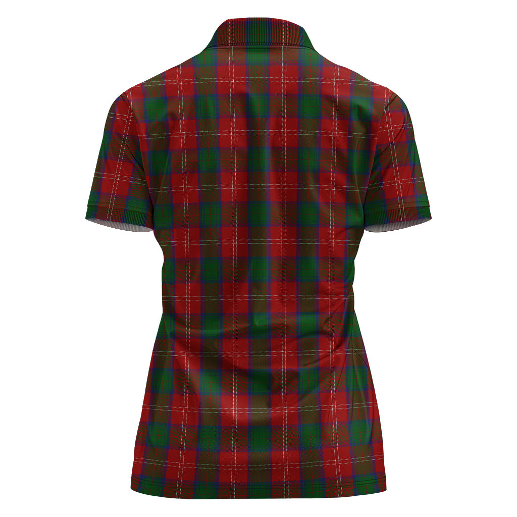 chisholm-tartan-polo-shirt-with-family-crest-for-women