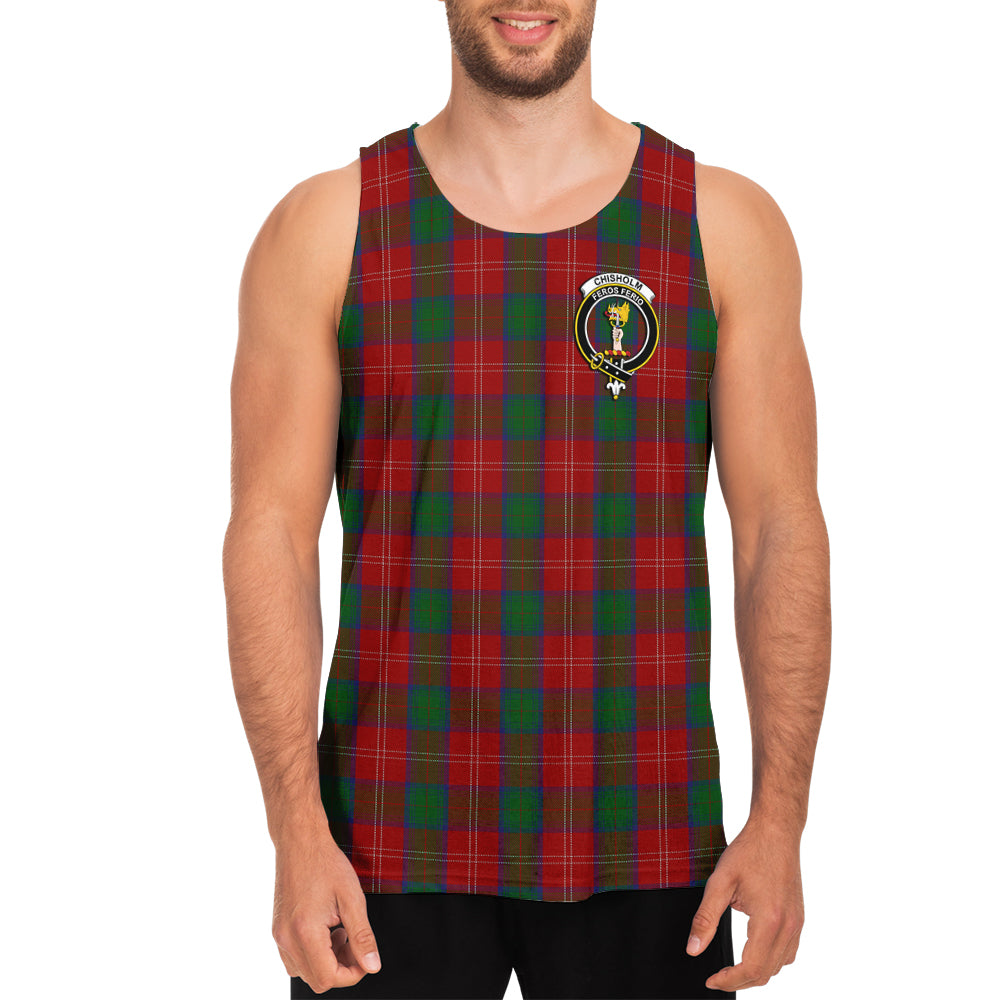 chisholm-tartan-mens-tank-top-with-family-crest