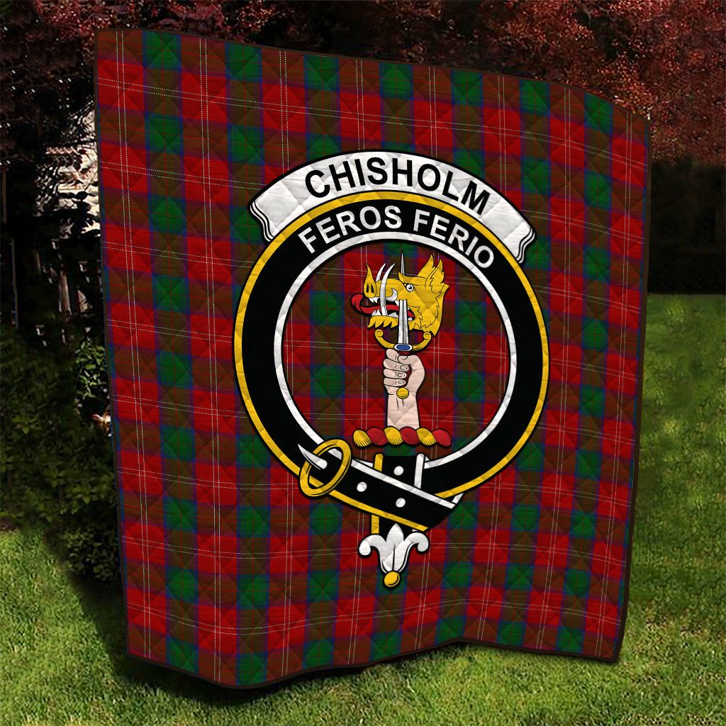 chisholm-tartan-quilt-with-family-crest