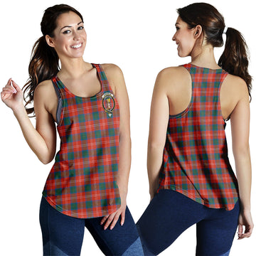 Chisholm Ancient Tartan Women Racerback Tanks with Family Crest